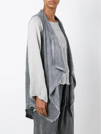 Shop Lost & Found Asymmetric Hem Waistcoat In Grey