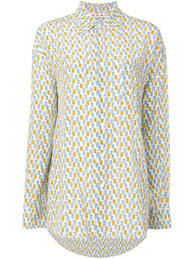 Shop Marni Printed Relaxed Shirt - Neutrals