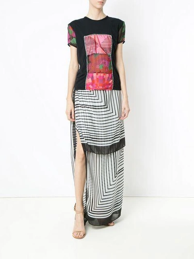 Amir Slama Panels Beaded Blouse In Black