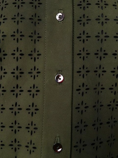 Shop Michel Klein Cut Out Detail Shirt In Green