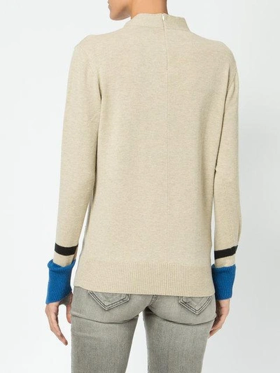Shop Undercover Thumb Hole Detail Sweater In Neutrals
