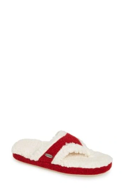 Shop Acorn 'ragg' Spa Slipper In Red Fabric