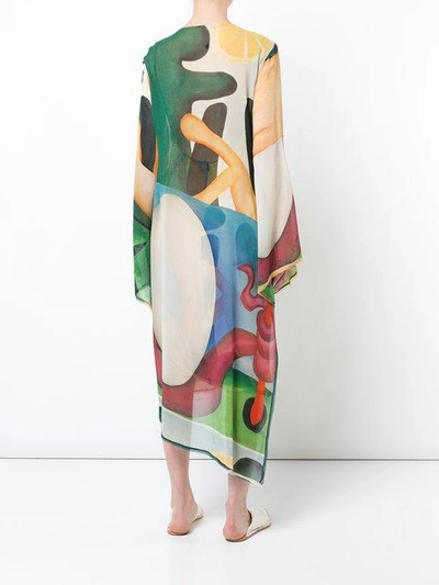 Shop Osklen X Tarsila Asymmetric Hem Printed Dress - Multicolour