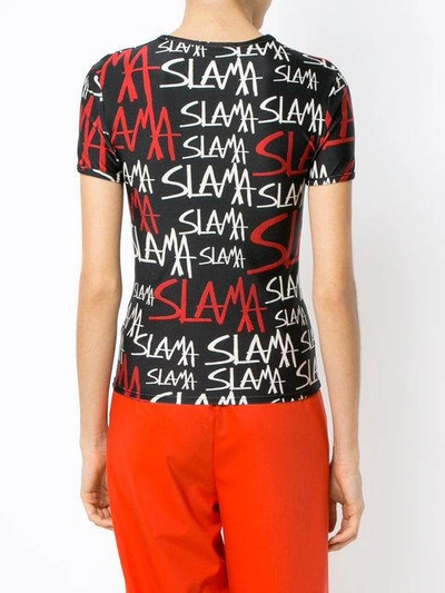 Shop Amir Slama Logo Print T-shirt In Black