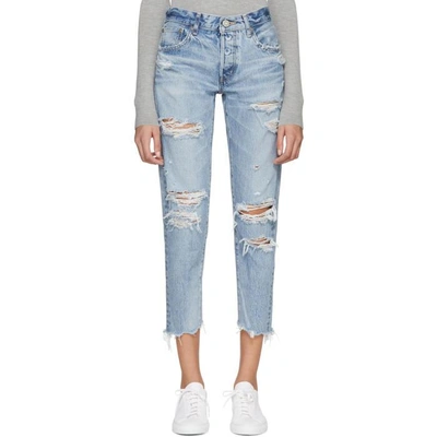Shop Moussy Blue Creston Tapered Jeans