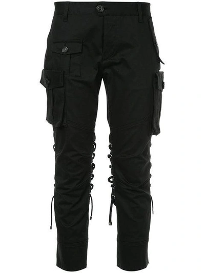 Shop Dsquared2 Cropped Cargo Trousers