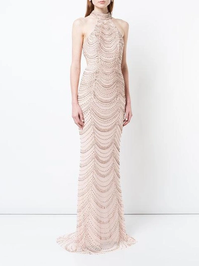 Shop La Femme Beaded Fitted Gown