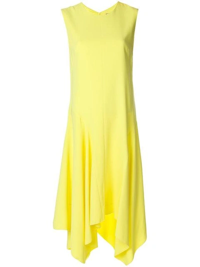 Shop Sportmax Laser Midi Dress In Yellow
