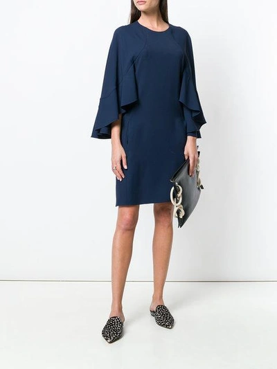 Shop Chloé Ruffle Sleeved Shift Dress