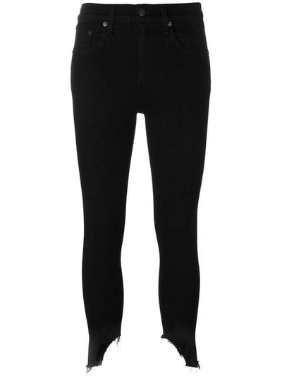Shop Rag & Bone Stretch Cropped Skinny Jeans In Black