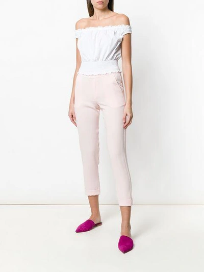 Shop P.a.r.o.s.h Turn Up Hem Trousers In Pink