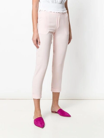 Shop P.a.r.o.s.h Turn Up Hem Trousers In Pink