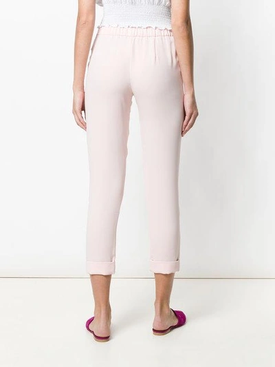 Shop P.a.r.o.s.h Turn Up Hem Trousers In Pink