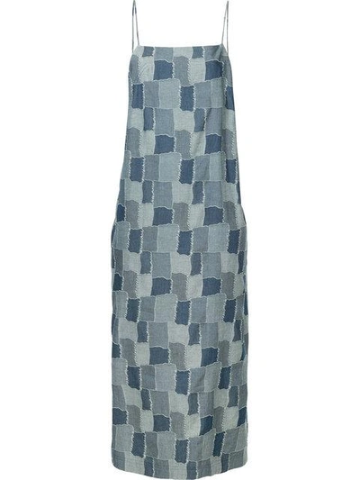 Shop Vale Castaway Patchwork Dress - Blue