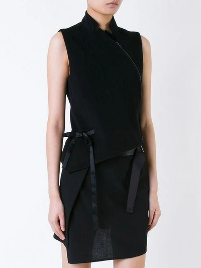 Shop Ann Demeulemeester 'sheridan' Waistcoat - Black