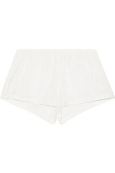 Shop Skin Crinkled Cotton-gauze Pajama Shorts In White