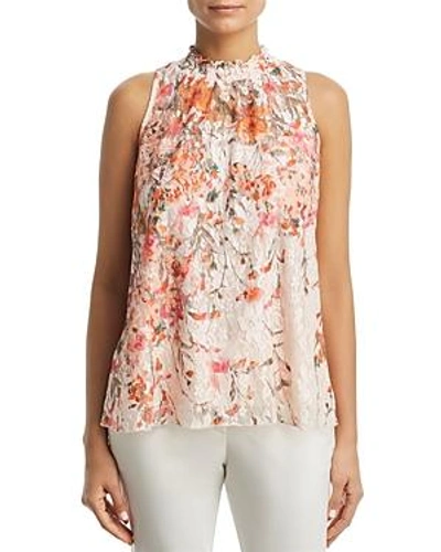 Shop Status By Chenault Printed Floral Lace Top - 100% Exclusive In Petal