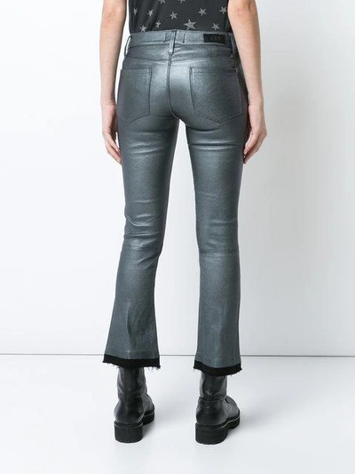 Shop Rta Cropped Raw Edge Trousers In Grey