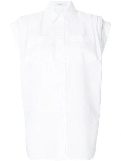Givenchy Structured Shoulder Shirt White In White