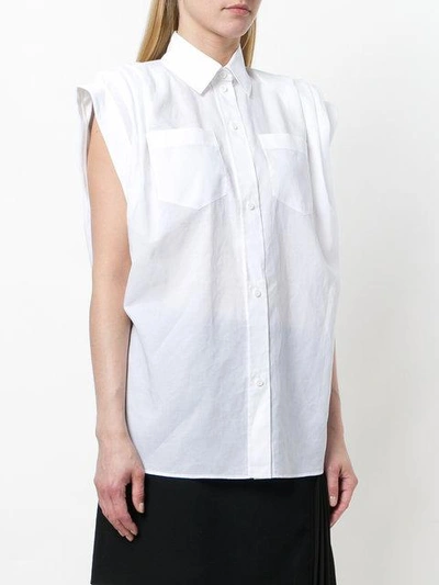 Givenchy Structured Shoulder Shirt White In White