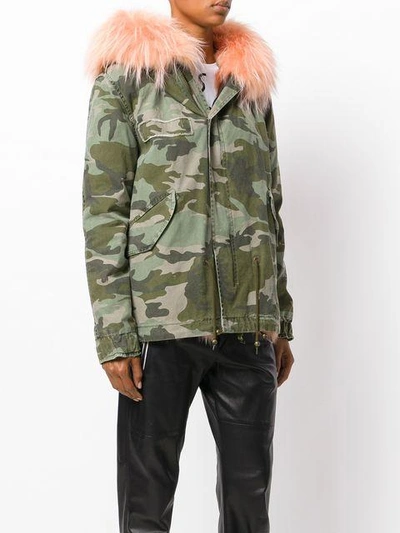 Shop Mr & Mrs Italy Camouflage Parka Jacket - Green