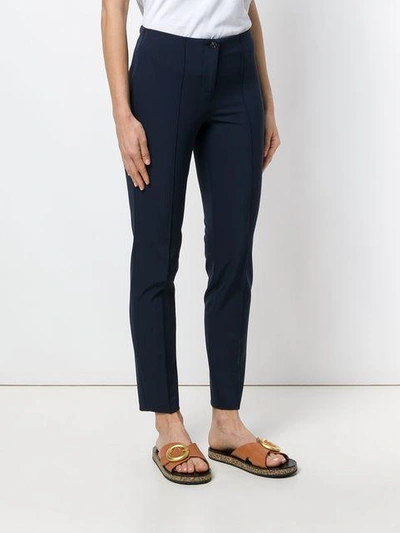 Shop Cambio Tailored Fitted Trousers In Blue