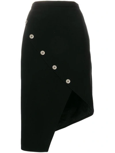 Shop Altuzarra Button Detailed Asymmetric Hem Skirt