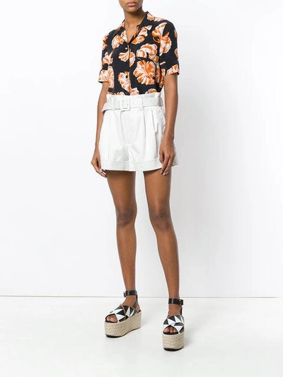 Shop Marc Jacobs Belted Shorts - White