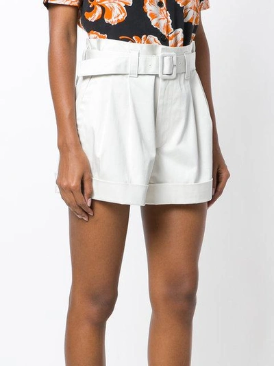 Shop Marc Jacobs Belted Shorts - White
