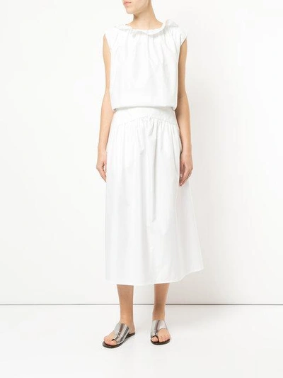 Shop Atlantique Ascoli Flared Skirt - White