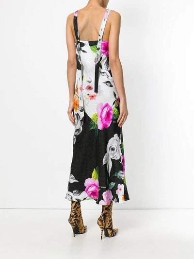 Shop Off-white Floral Sleep Dress In Multicolour