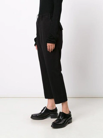 Shop Yohji Yamamoto 'roll Up' Trousers