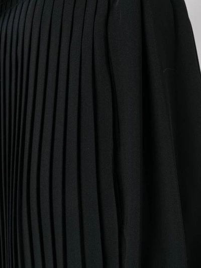 Shop Mm6 Maison Margiela Cropped Pleated Trousers - Black