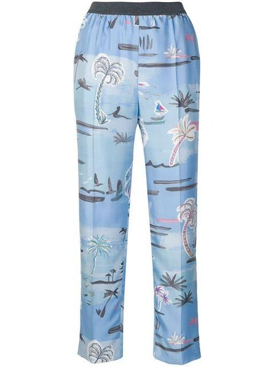 Shop Agnona Palm Tree Trousers