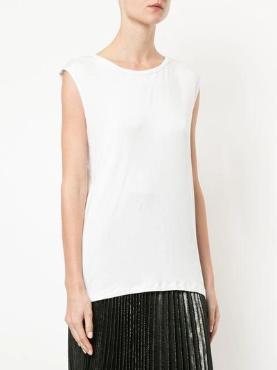 Shop Kacey Devlin Exposed Shoulder Blade Top - White