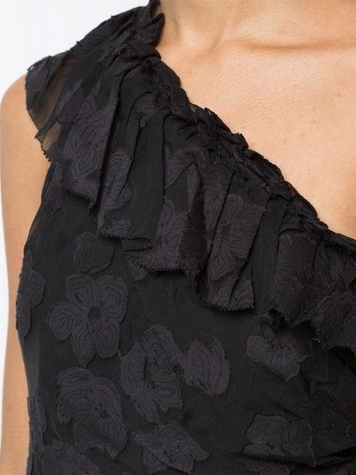 Shop Ulla Johnson Rimona Asymmetric Floral Dress - Black