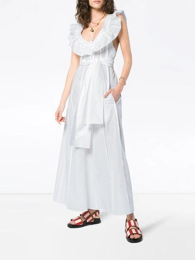 Shop Three Graces Josephine Dress With Waist Tie In White