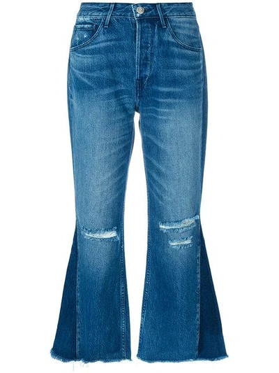 Shop 3x1 W4 Higher Ground Gusset Crop Jeans In Blue