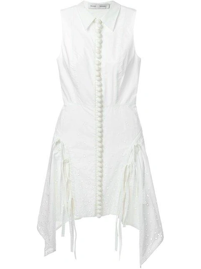 Shop Proenza Schouler Fringed Hem Dress In White