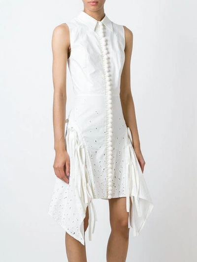 Shop Proenza Schouler Fringed Hem Dress In White