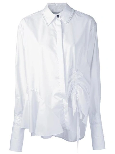 Shop Preen By Thornton Bregazzi Drawstring Detail Shirt In White