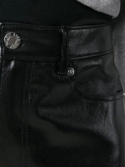Shop Helmut Lang Five Pocket Leather Mini