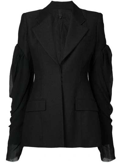 Shop Vera Wang Puff Sleeve Blazer - Black