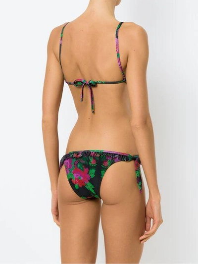 Shop Amir Slama Floral Print Bikini Set In Pink