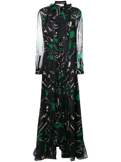 Shop Valentino Panther Print Gown In V15