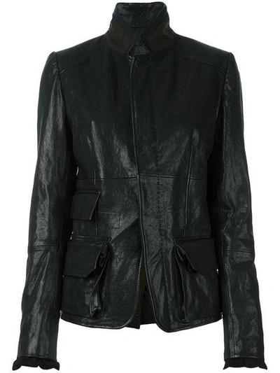 Shop Haider Ackermann Leather Jacket - Black