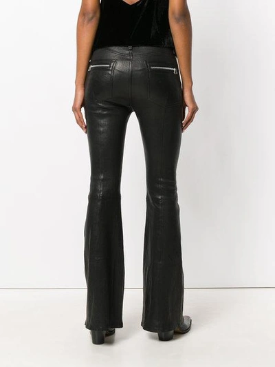 Shop Rag & Bone /jean Flared Trousers With Criss Cross Lace-up - Black