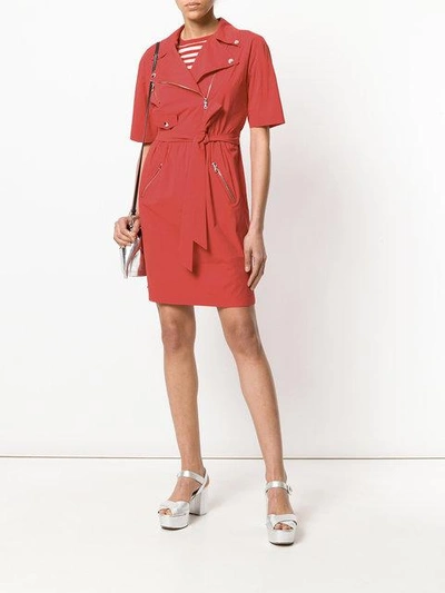 Shop Moschino Trench-inspired Dress In Red