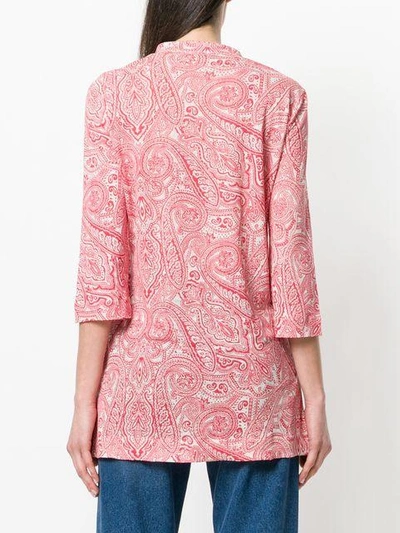 Shop Le Tricot Perugia Paisley-print Fitted Shirt In Red
