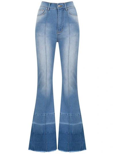 Shop Amapô Lyon Flared Jeans In Blue